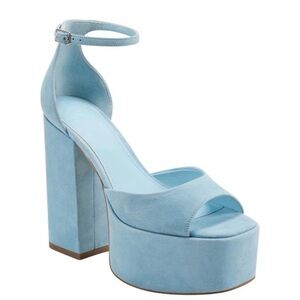 Marc Fisher Sky Blue Platform Sandals